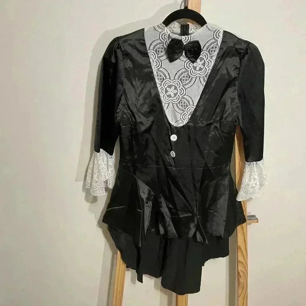 SHEIN Size S/4 Lady Outfit Tuxedo Top Fancy Dress Magician Dancing Party Outfit
